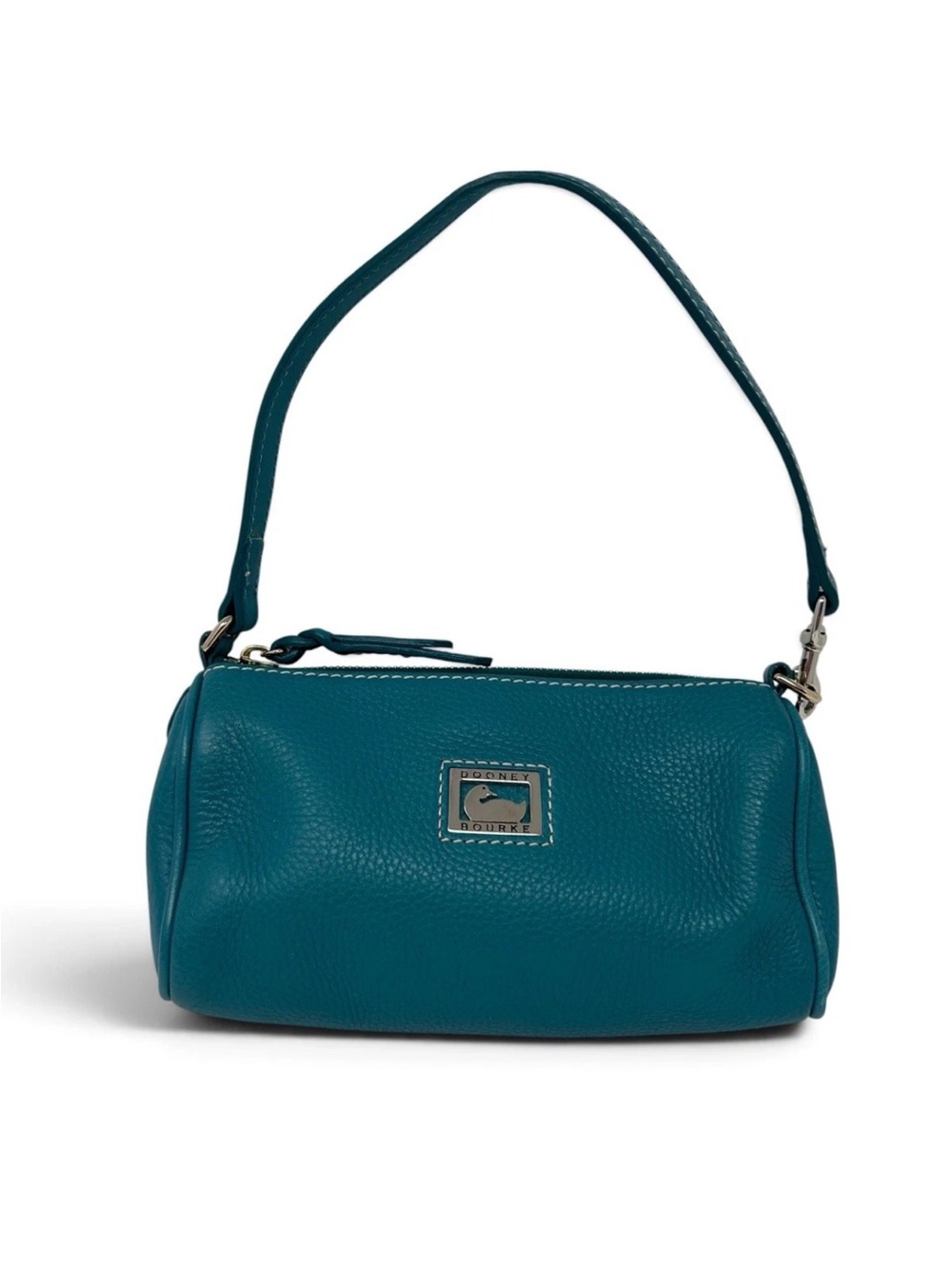 Dooney & Bourke Dillen Mini Barrel Shoulder Bag Teal Wristlet pebbled